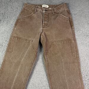Taylor Stitch The Chore Pants Mens 28x30 Brown Boss Duck Canvas Double Knee Work
